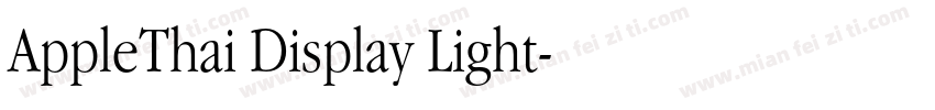 AppleThai Display Light字体转换